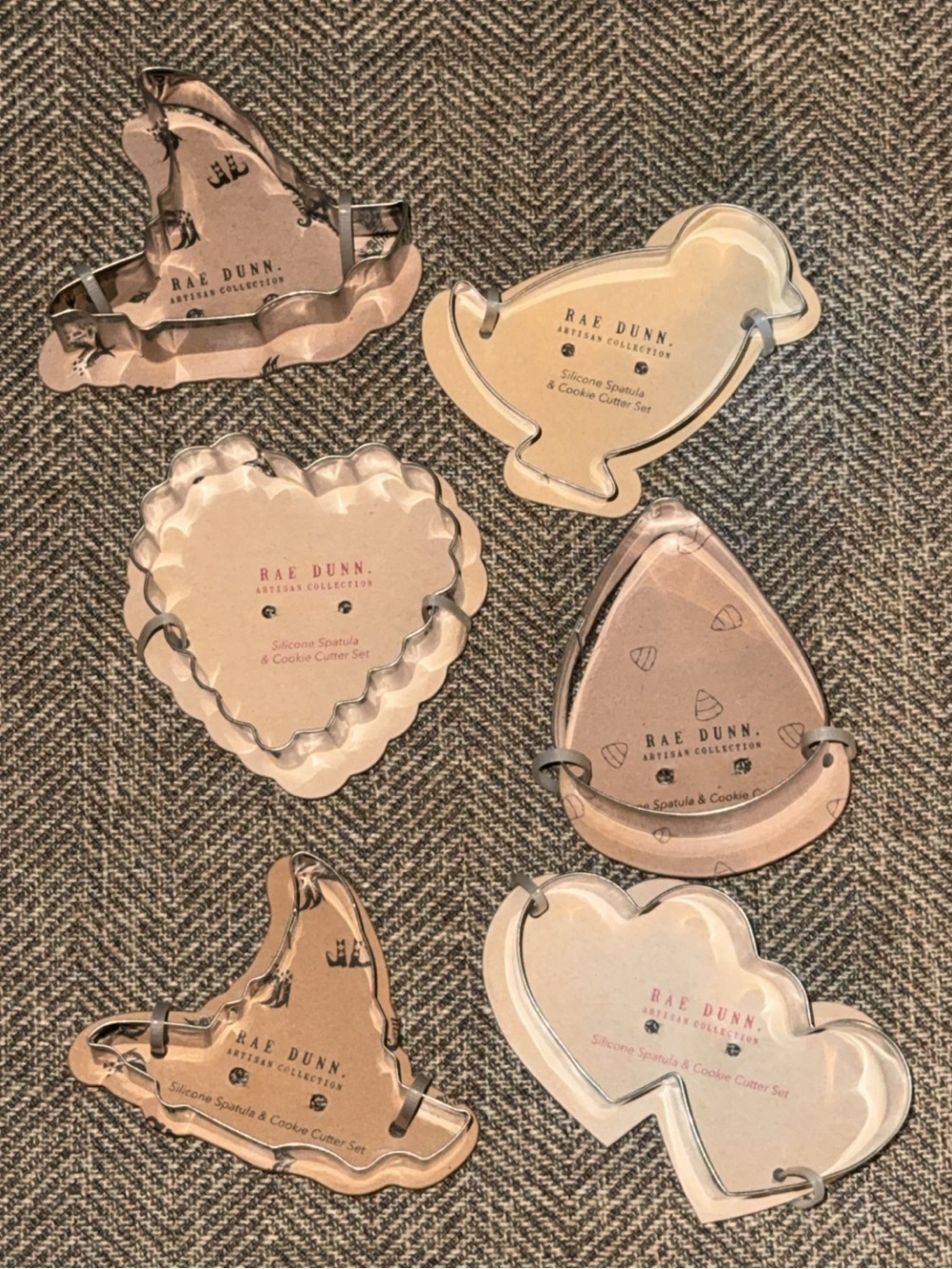 NWT Rae Dunn 6CT holiday baking cookie cutters assorted holidays/designs/seasons